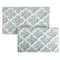 Hastings Home Hastings Home 100 Percent Cotton 2 Piece Trellis Bathroom Mat Set - Seafoam 917042NPJ - alternate 3